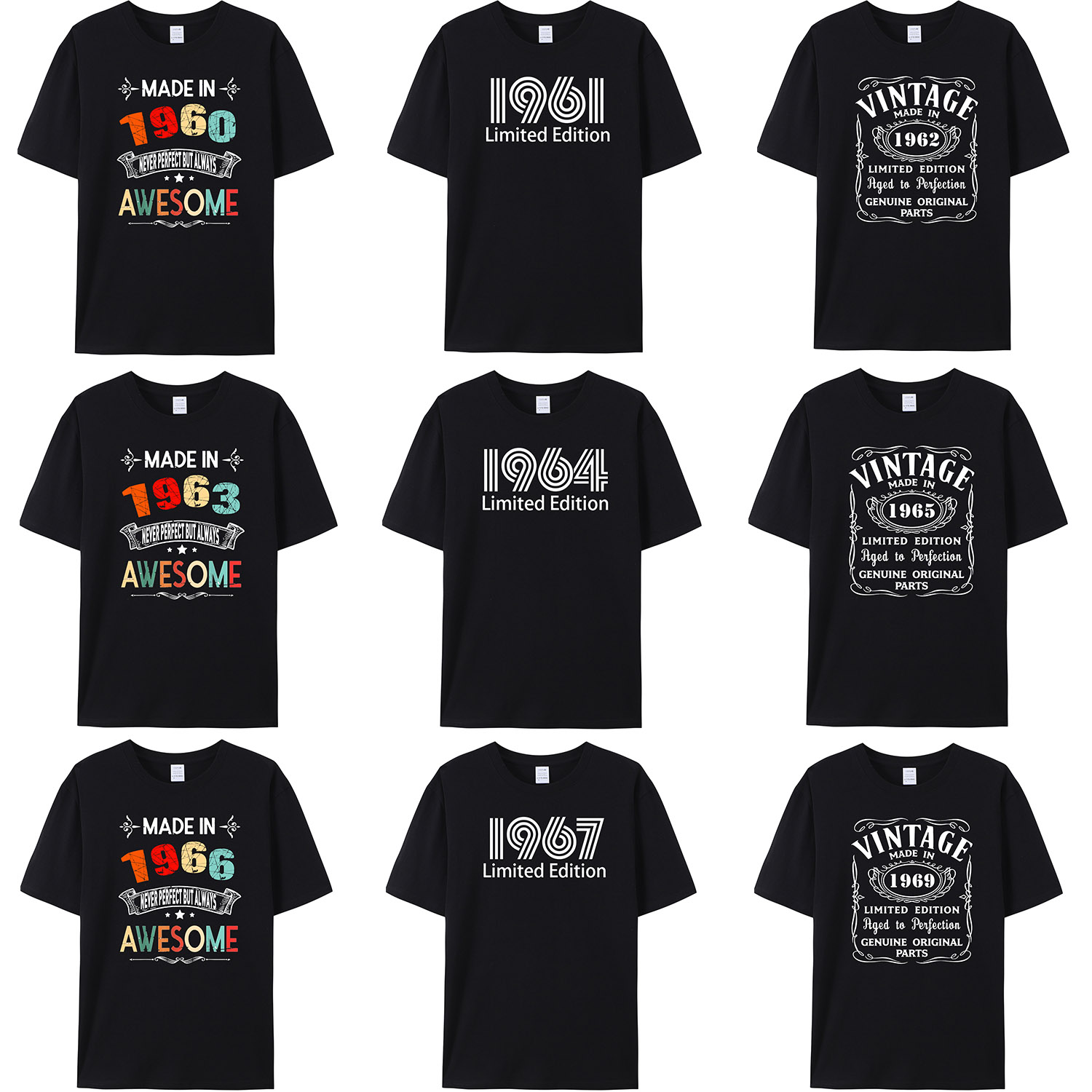 Men'S Fashion 1960S - 1960/1961/1962/1963/1964/1965/1966/1967/1968/1969'da yapılmıştır T Shirt Baba Günü