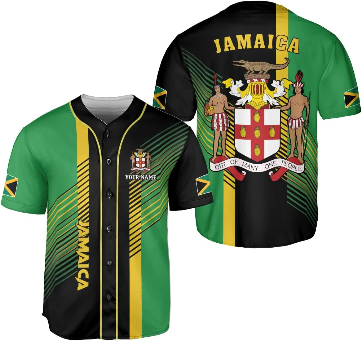 Men'S Fashion Names - Kişiselleştirilmiş İsim Jamaika Tasarım Desenleri 3D