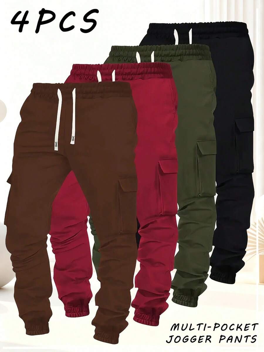 Cargo Jogger Pants - 2025 Yeni 4 Parça Erkek Büyük