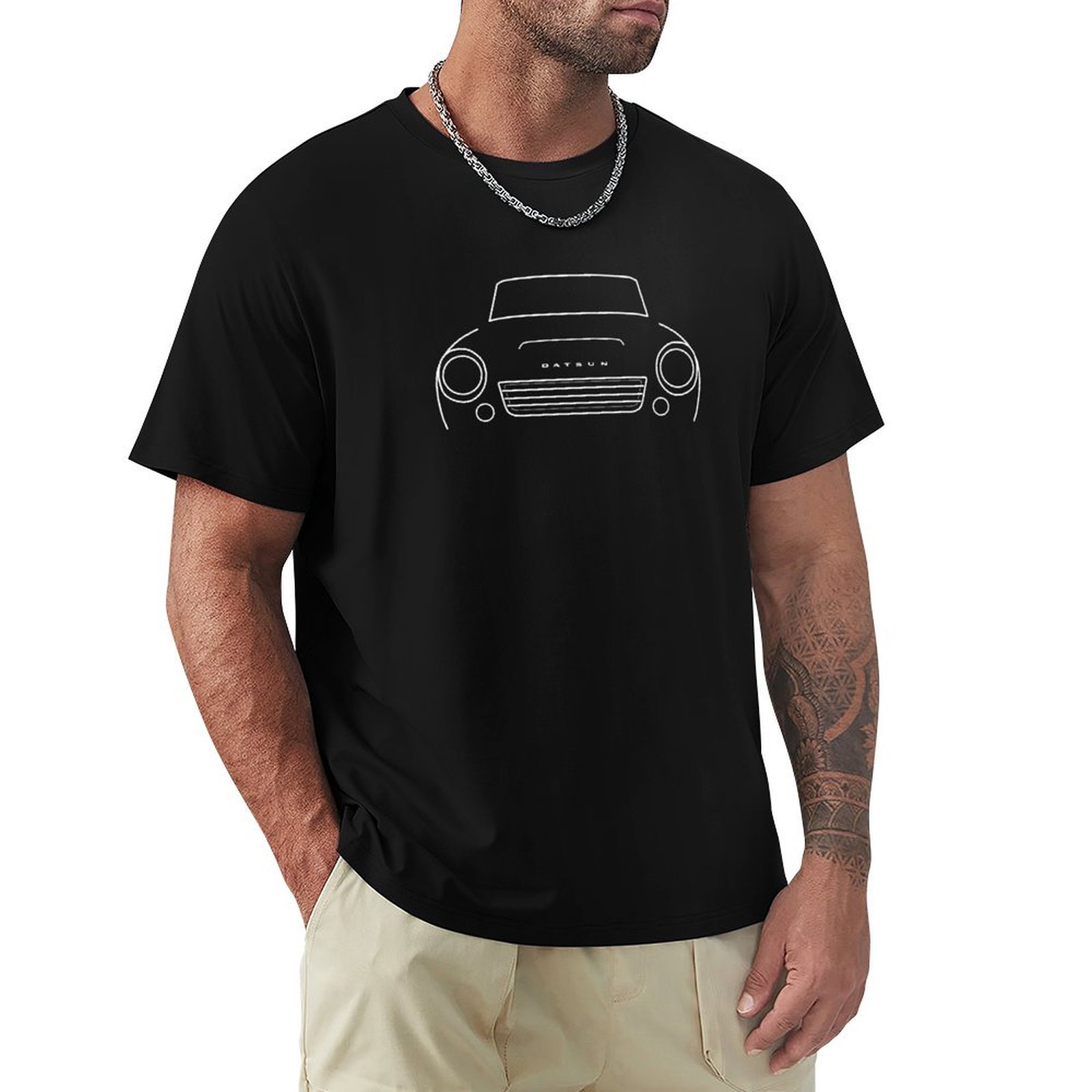 Men'S Fashion 1960S - Datsun Roadster 1960'ların klasik arabası beyaz