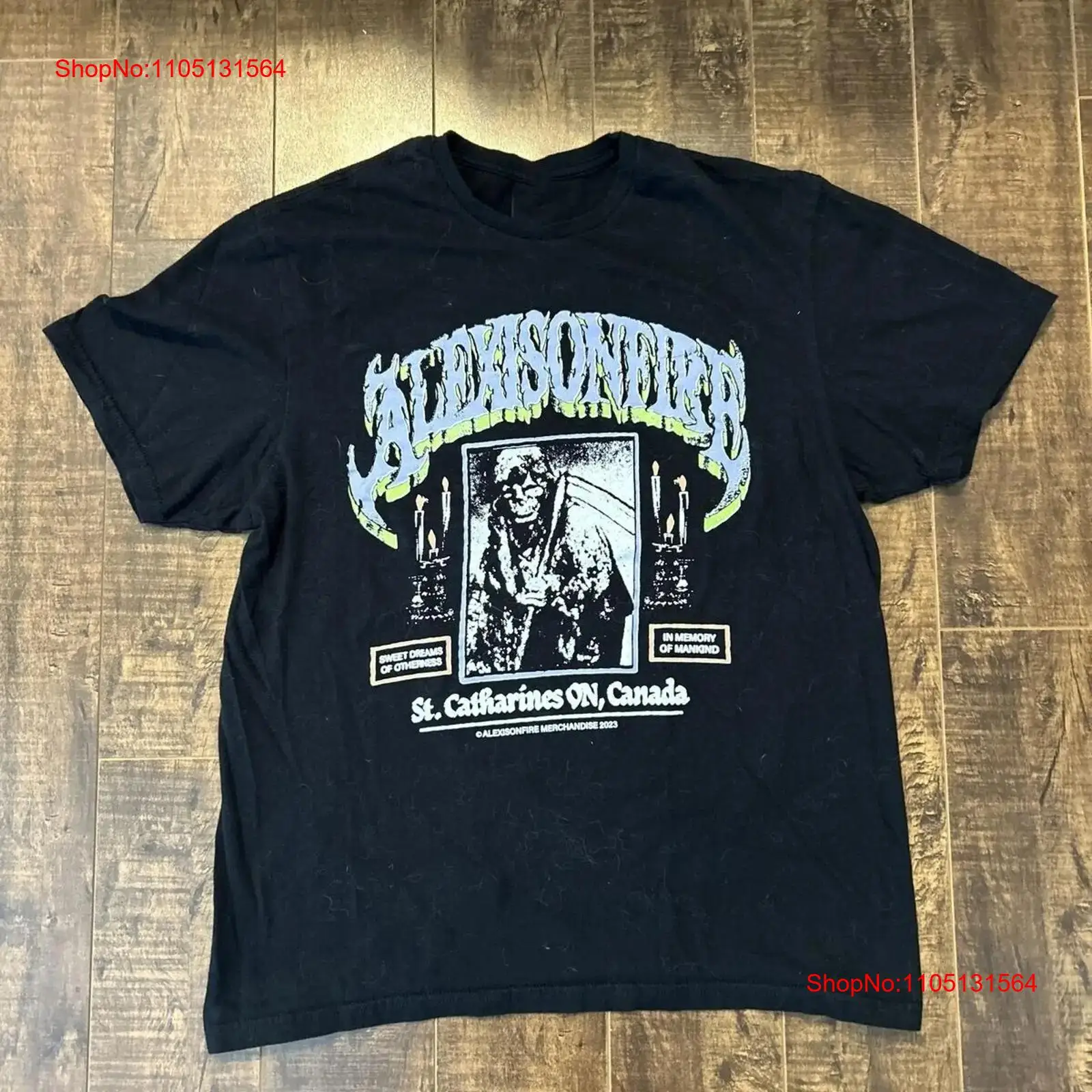 Mens Fashion Black Shirt - 2023 Konser Alexisonfire Band Tişört Siyah