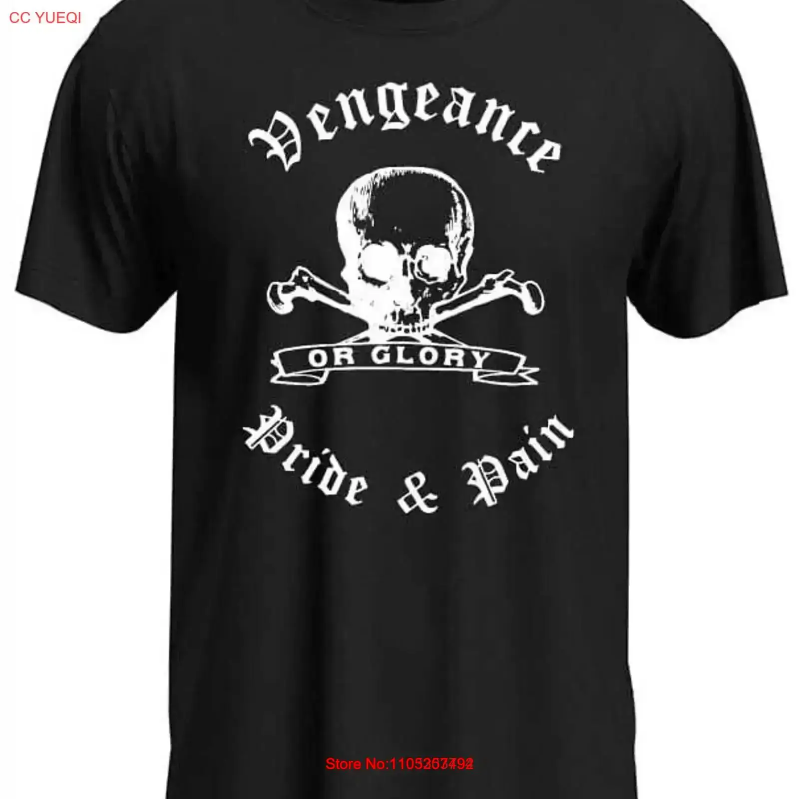 Mens Fashion Black Shirt - Vengeance Pride and Pain Siyah Tişört