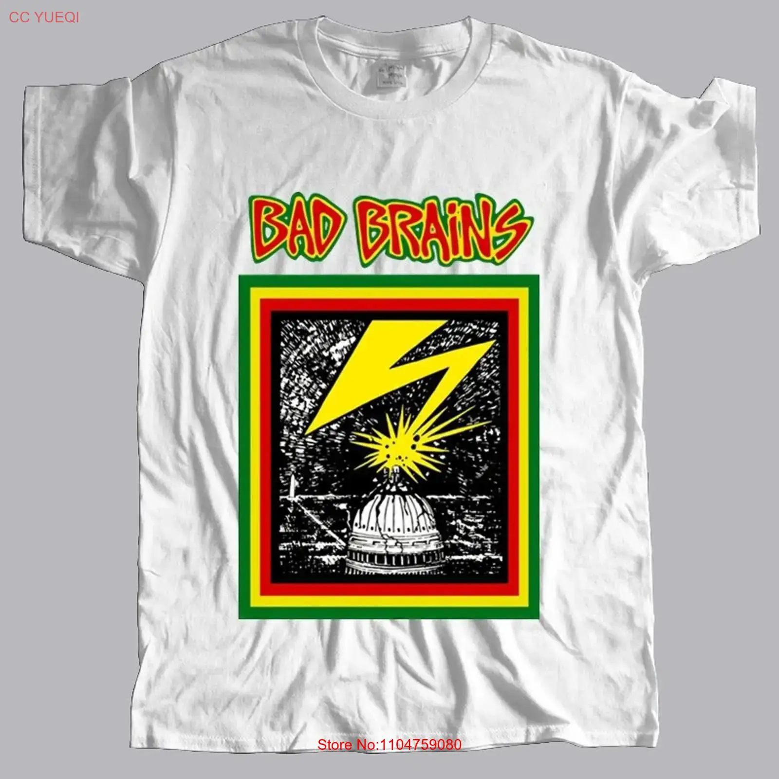 Mens Fashion In 1980S - BAD BRAINS 1980'ler PUNK HARDCORE Tişört