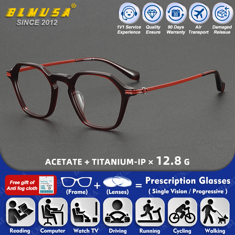 Mens Fashion Reading Glasses - BLMUSA (S) Moda Erkekler Saf Titanyum