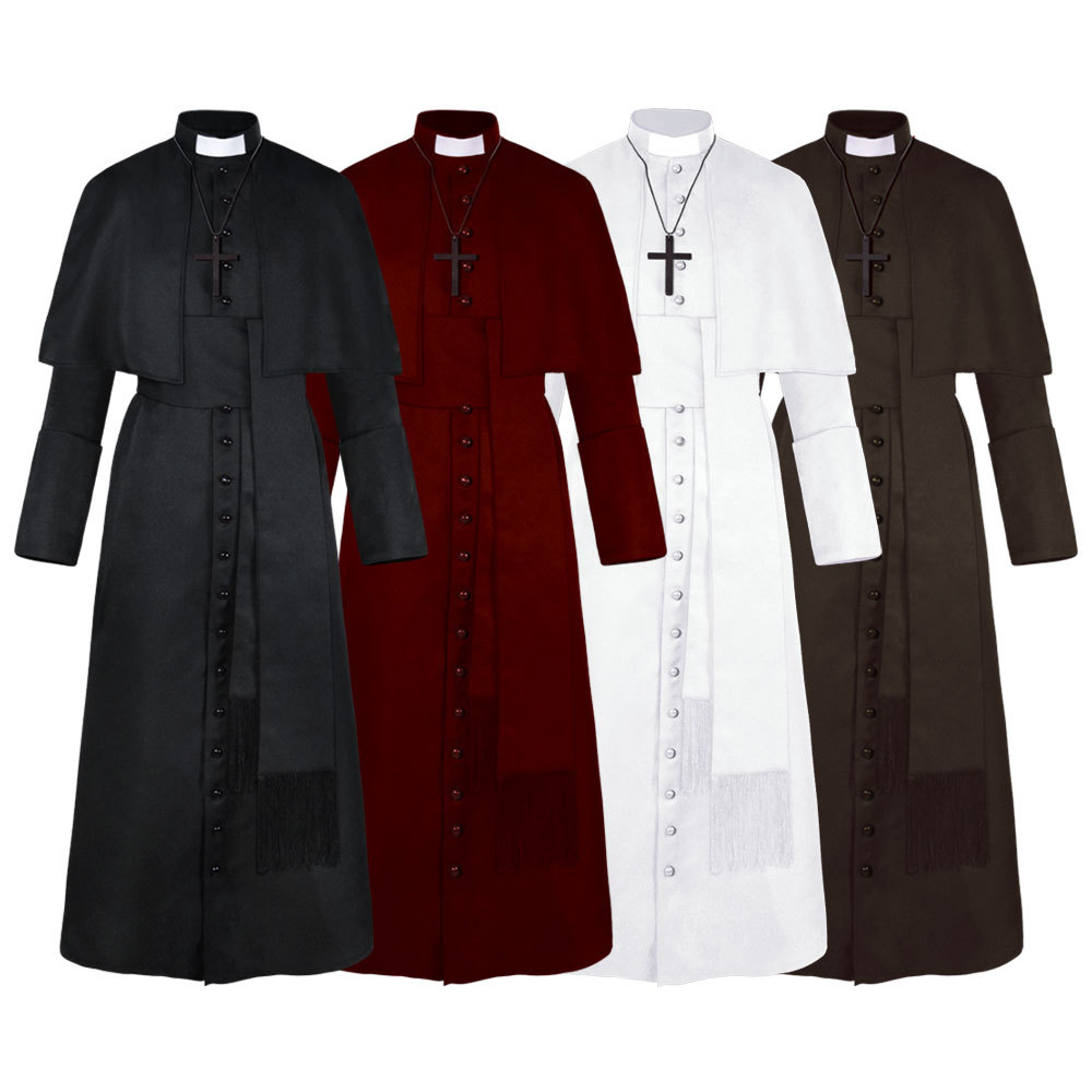 Mens Fashion Jumpsuit - Erkek Cadılar Bayramı Piskopos Kostümü Orta