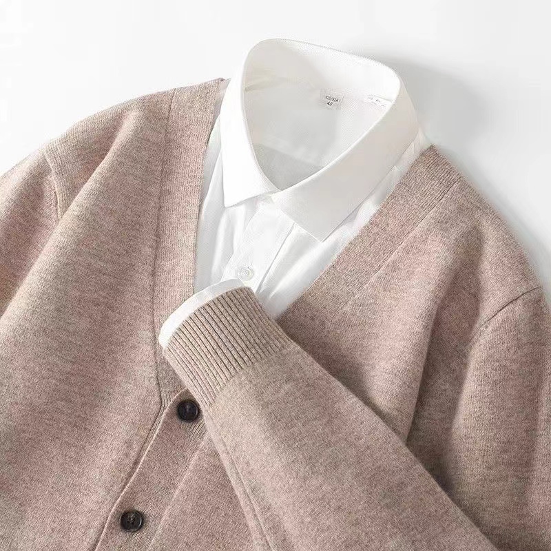 Men'S Fashion V Neck Sweater - 2024 sonbahar/kış yeni erkek iş ve