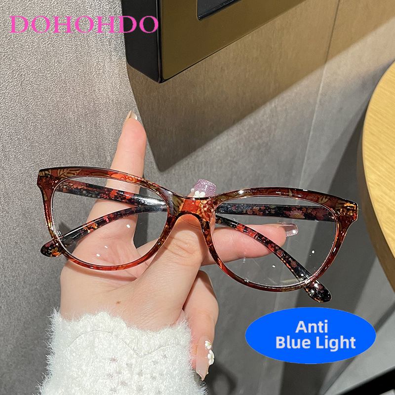 Mens Fashion Reading Glasses - Klasik Vintage Kedi Gözü Anti Mavi