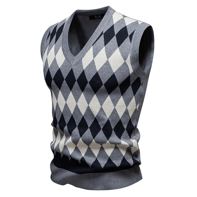 Men'S Fashion V Neck Sweater - 2025 Sonbahar ve Kış Erkek Yeni
