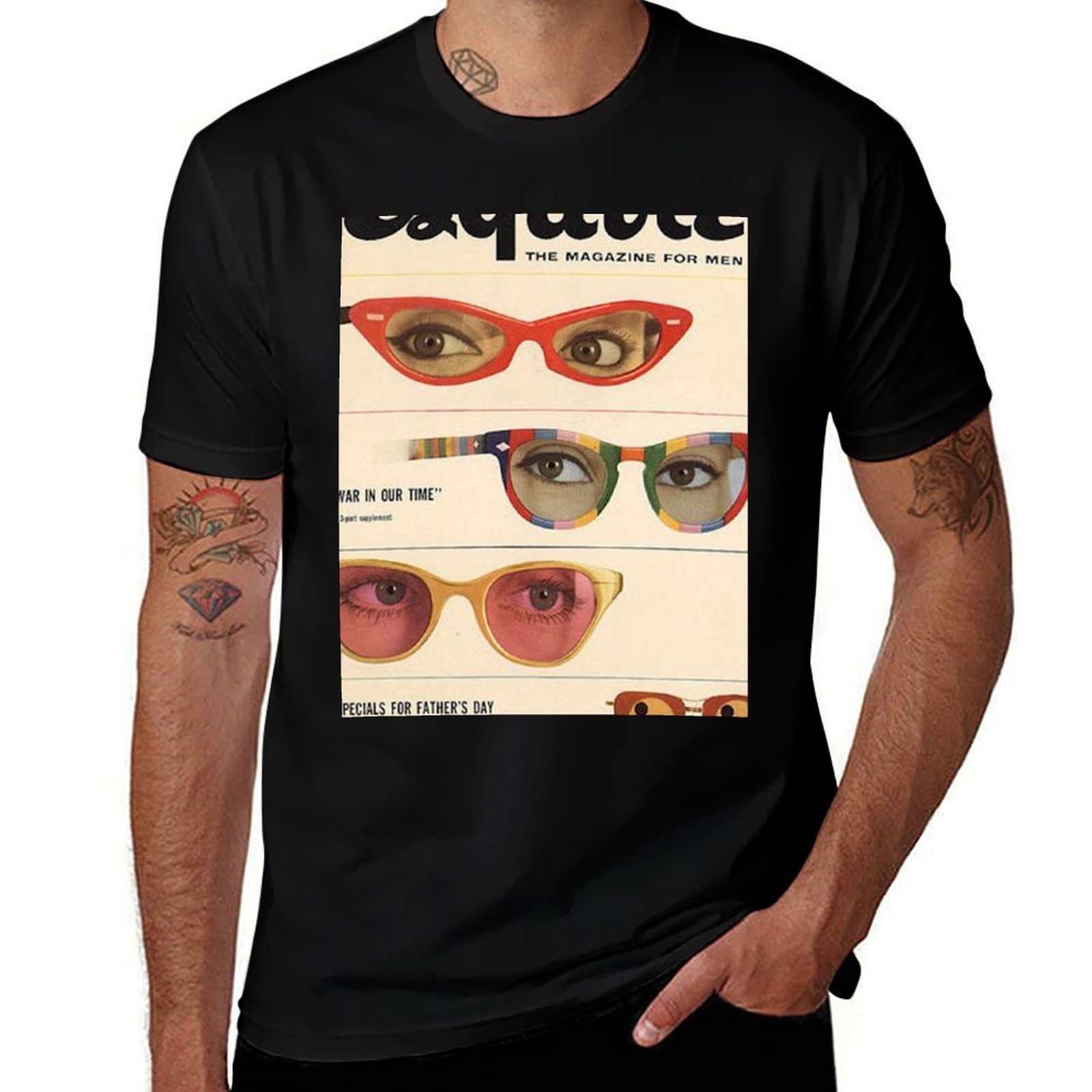 Men'S Fashion 1960S - Esquire 1960'lar Dergisi Güneş Gözlüğü Retro