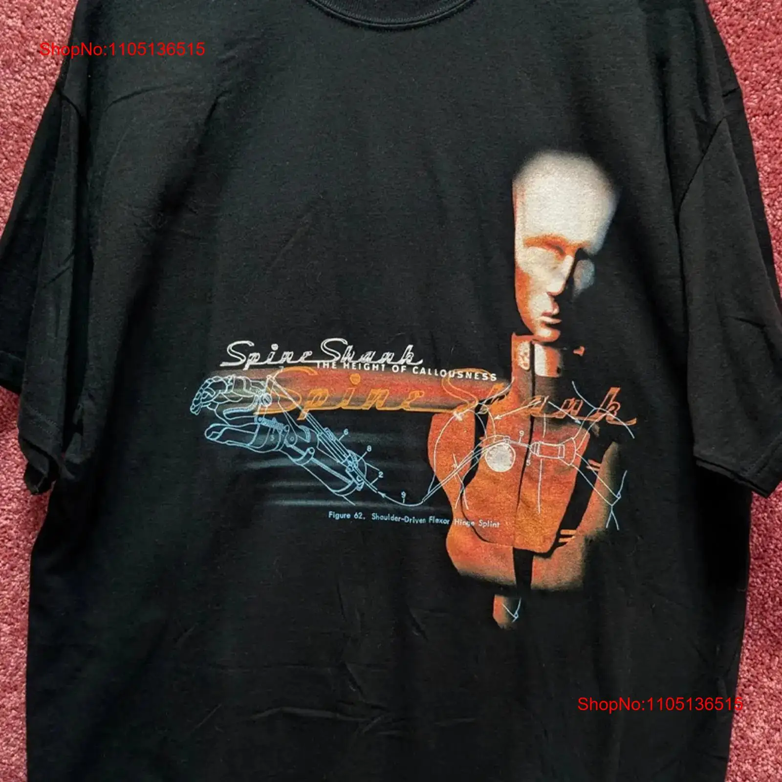 Mens Fashion Black Shirt - Spineshank the Height of Callousness Tişört