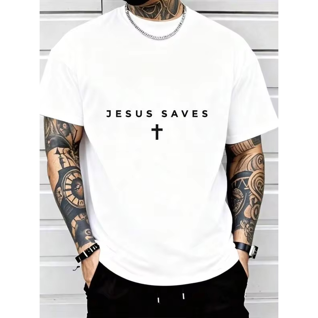 Mens Fashion Black Shirt - Erkek Grafik Desenli Büyük Beden Bisiklet