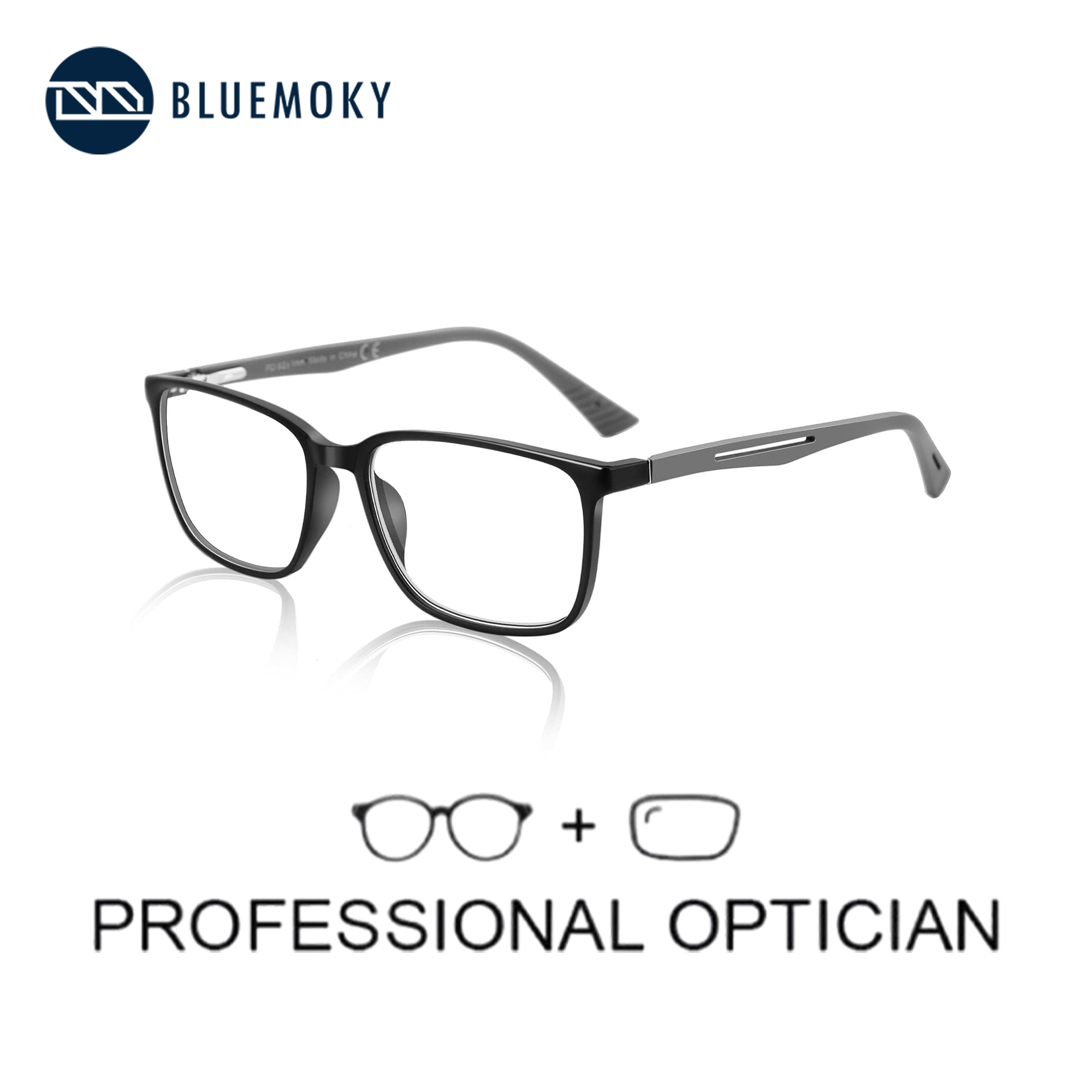 Mens Fashion Reading Glasses - BLUEMOKY Dikdörtgen Reçete Gözlük Erkekler Kadınlar