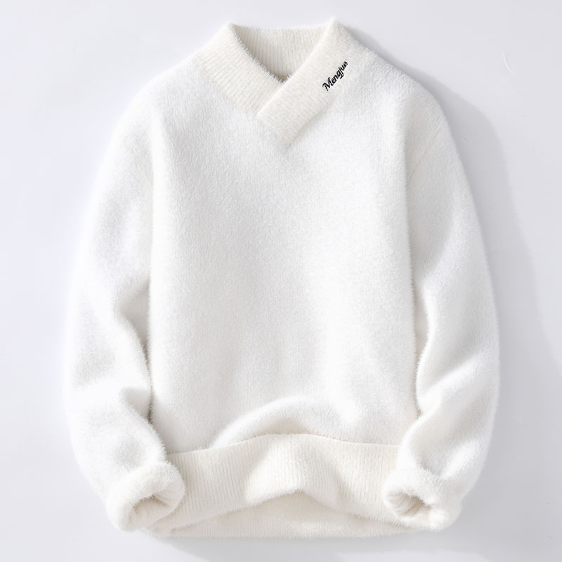 Men'S Fashion V Neck Sweater - Erkek kışlık kazaklar, Kore tarzı erkek