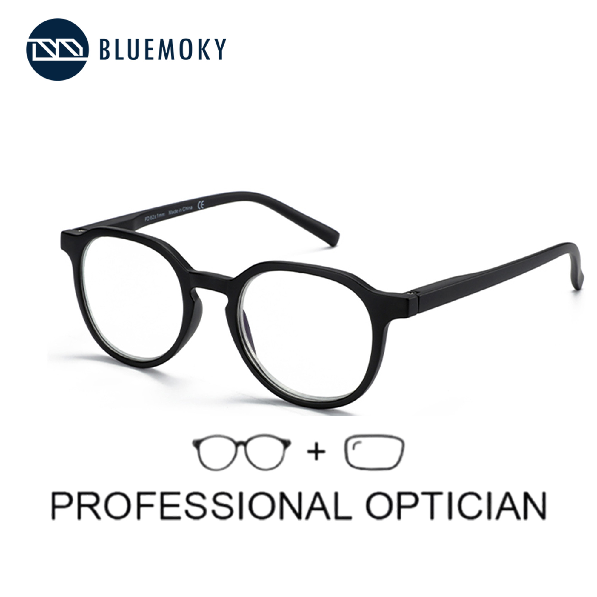 Mens Fashion Reading Glasses - BLUEMOKY Retro Yuvarlak Reçete Gözlük Erkek