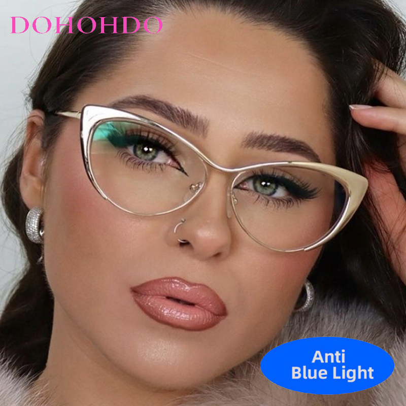 Mens Fashion Reading Glasses - Yeni Lüks Metal Kedi Gözü Moda