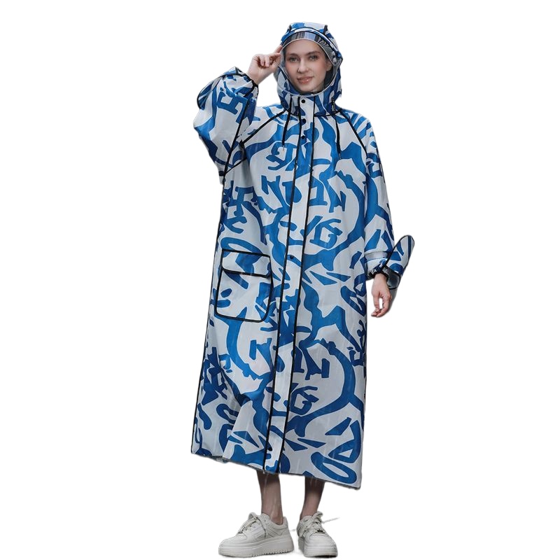 Mens Fashion Poncho - Yetişkinler için Uzun Kamuflaj Yağmurluk, Ağır