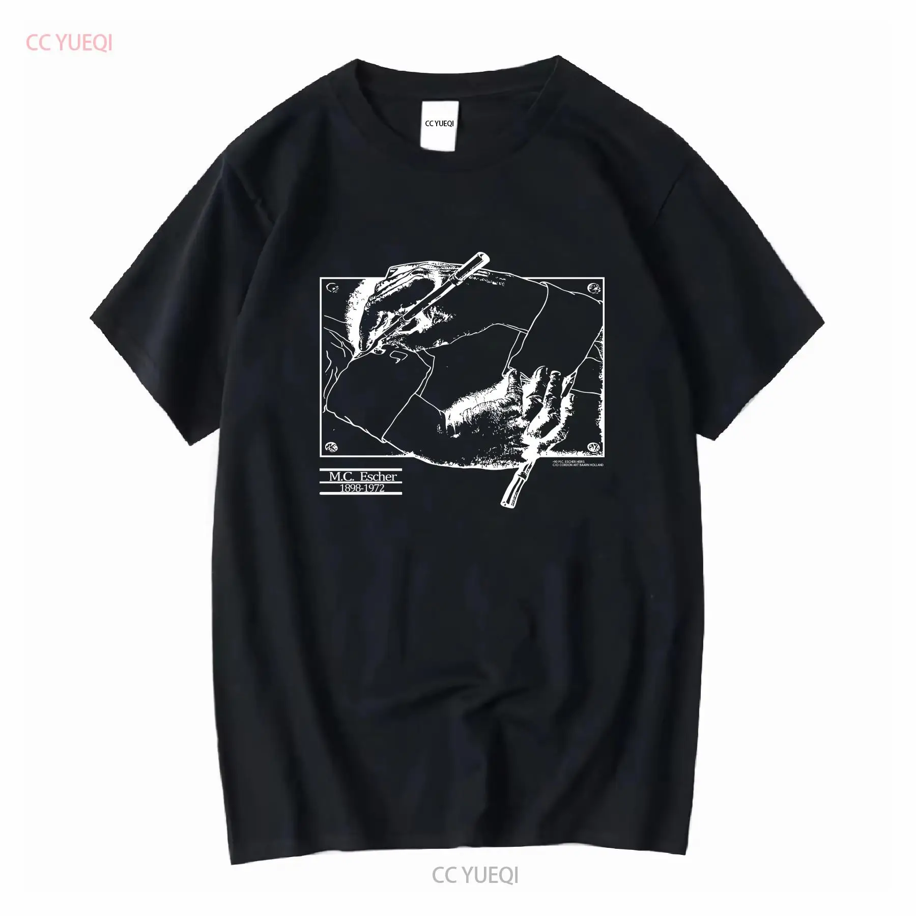 Vintage 1990 MC Escher Tişörtl - Mens Fashion Black Shirt incelemesi ve fiyatı