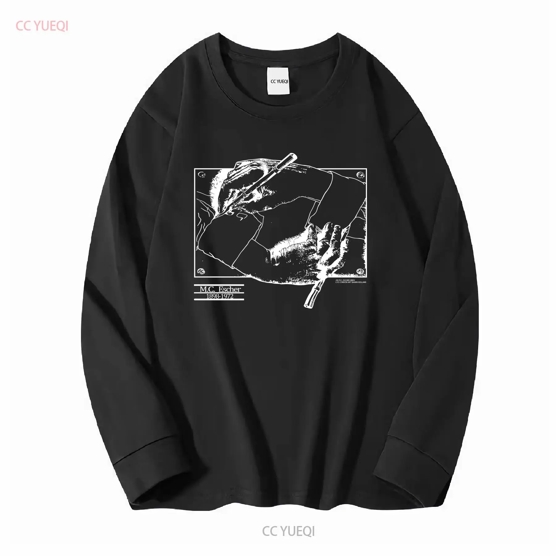 Vintage 1990 MC Escher Tişörtl - Mens Fashion Black Shirt incelemesi ve fiyatı