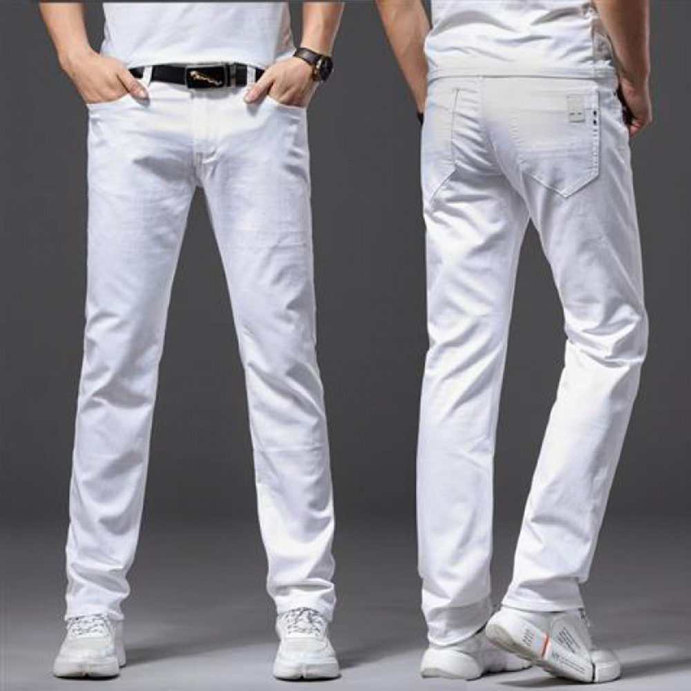 Erkekler Beyaz Kot Esneklik Dü - Men'S Fashion For 60 Year Old incelemesi ve fiyatı