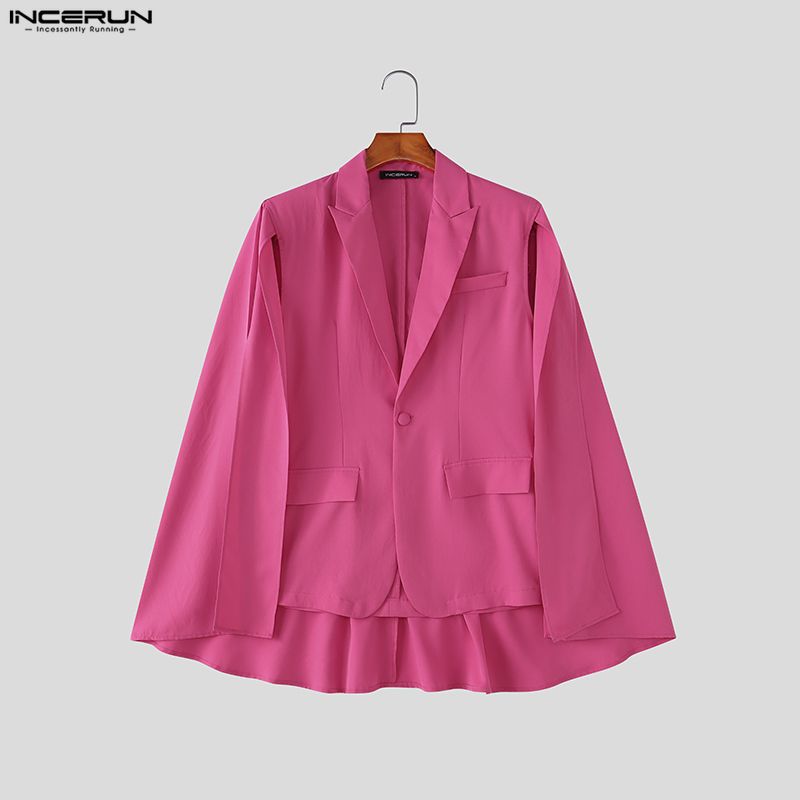 INCERUN erkek Düzensiz Blazer  - Mens Fashion Poncho incelemesi ve fiyatı