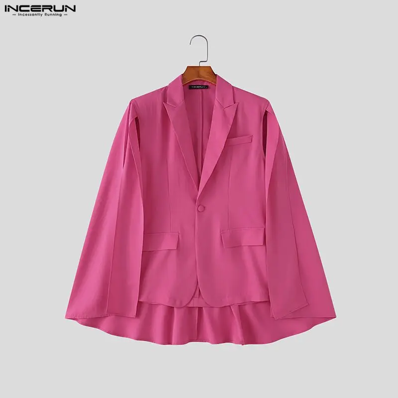 INCERUN erkek Düzensiz Blazer  - Mens Fashion Poncho incelemesi ve fiyatı