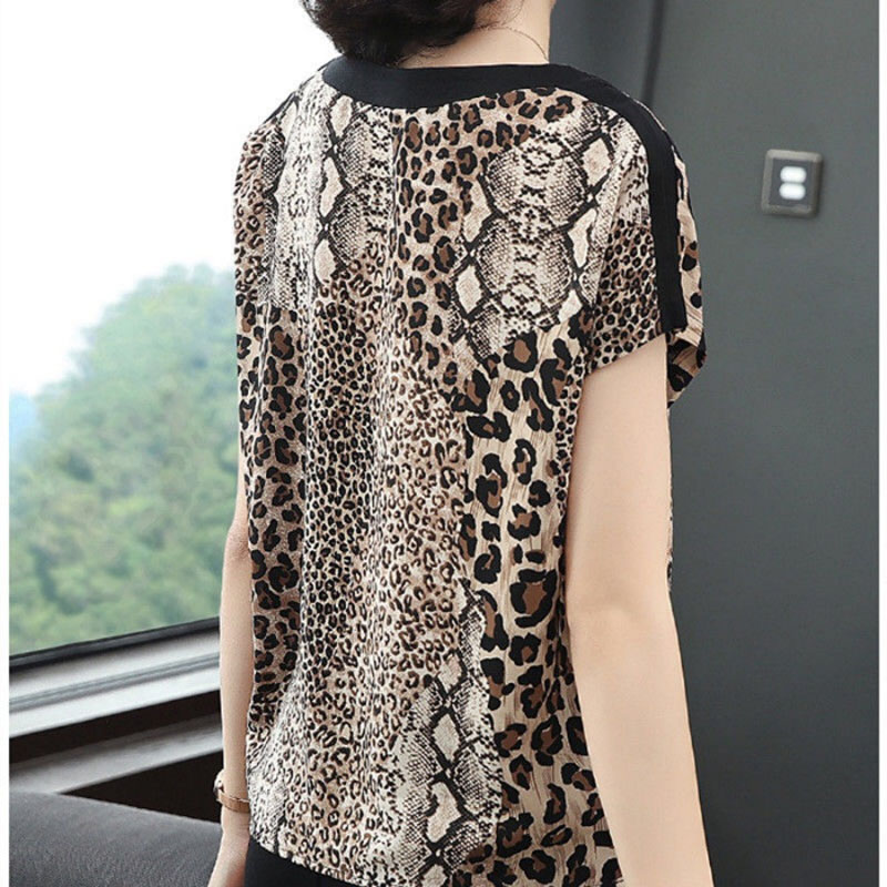 Kısa kollu tişört kadın Leopar - Men'S Fashion For 60 Year Old incelemesi ve fiyatı
