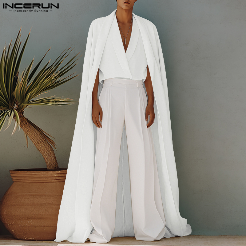 INCERUN Erkek Uzun Stil Gömlek - Mens Fashion Poncho incelemesi ve fiyatı