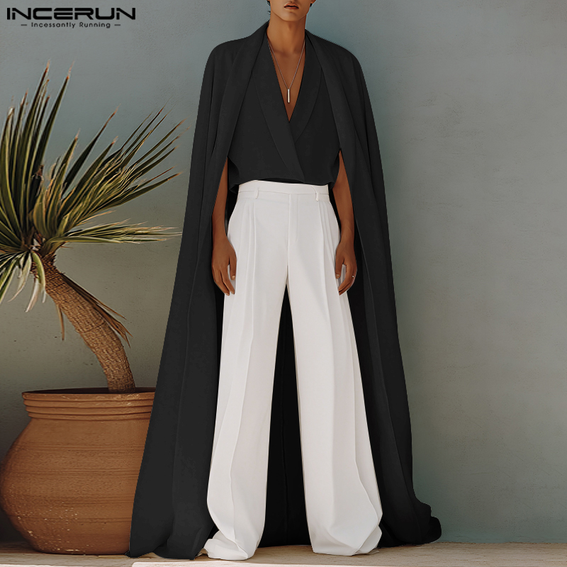 INCERUN Erkek Uzun Stil Gömlek - Mens Fashion Poncho incelemesi ve fiyatı