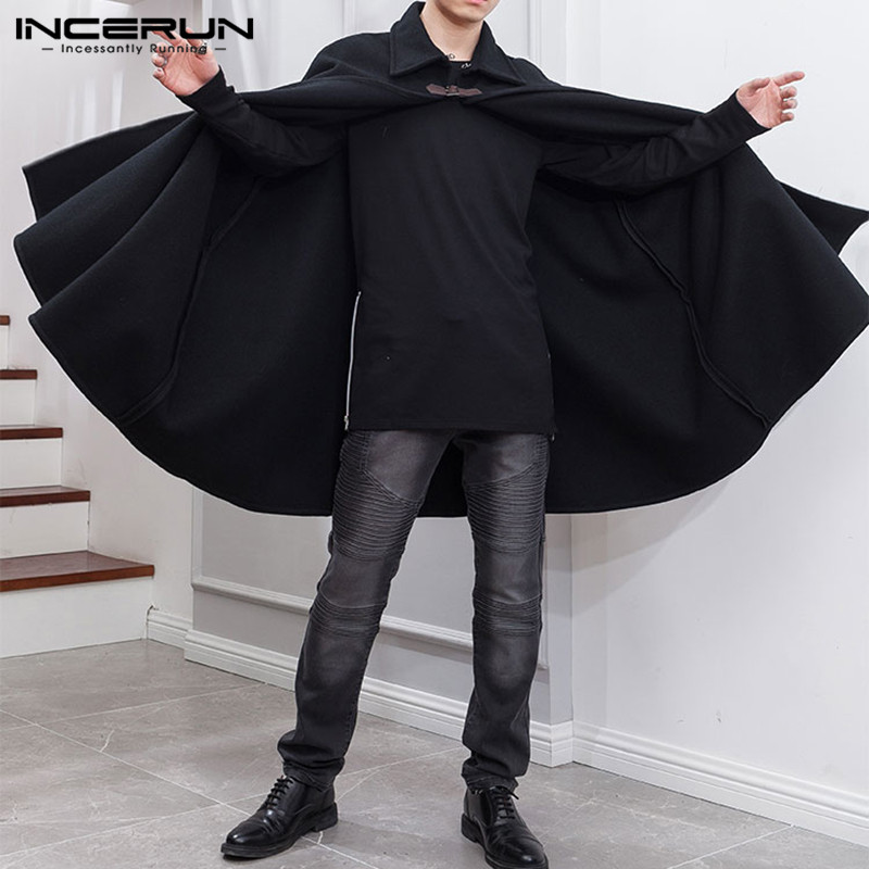 Moda erkek pelerin mont yaka d - Mens Fashion Poncho incelemesi ve fiyatı