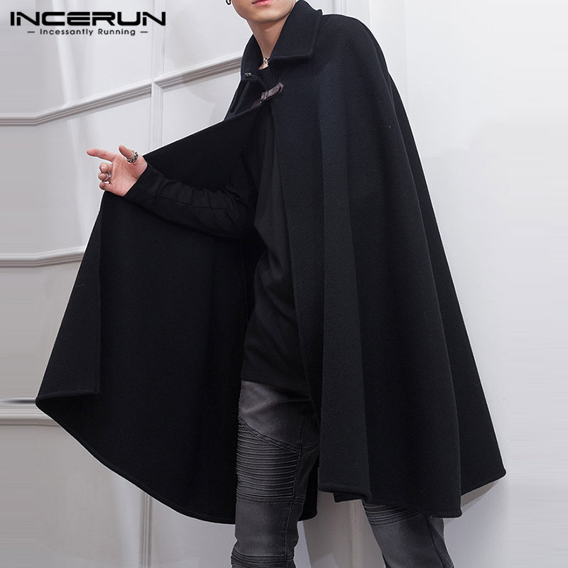 Moda erkek pelerin mont yaka d - Mens Fashion Poncho incelemesi ve fiyatı