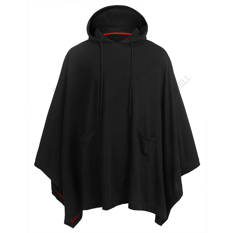 Unisex rahat kapüşonlu panço p - Mens Fashion Poncho incelemesi ve fiyatı