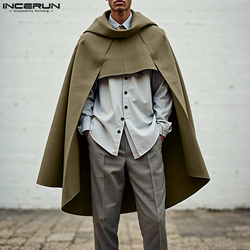INCERUN Erkek Pelerinli Ceket  - Mens Fashion Poncho incelemesi ve fiyatı