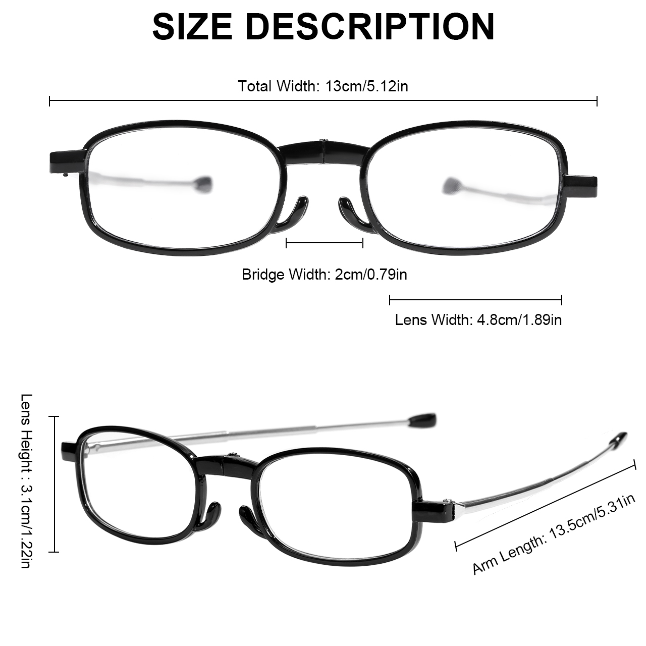 1 adet Katlanır okuma gözlüğü  - Mens Fashion Reading Glasses incelemesi ve fiyatı